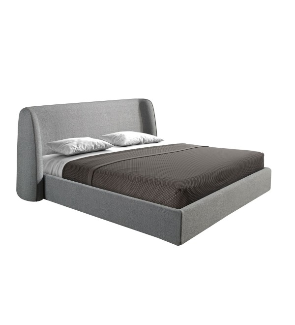 Кровать 7145 из темно-серой ткани