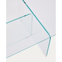 Журнальный столик Zaren из прозрачного закаленного стекла, 120 x 60 см