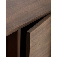 Комод Onix с отделкой из орехового шпона темного цвета, 100 x 80 см