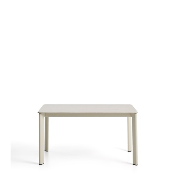 Уличный стол Anafi с бежевой столешницей из спеченного камня, 140 x 80 см