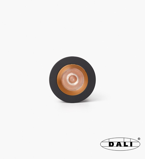 Встраиваемый даунлайт Uno черный/золотой 8W 11° 2700K CRI90 DALI