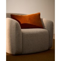 Чехол для подушки Tavre из оранжевого бархата с вышивкой, 30 x 50 см