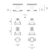 Встраиваемый светильник ELIOS BAСADOR IP20 10W черный 36є 2700K TRIAC
