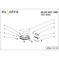9093 Встраивамое светодиодное окно MANTRA BLUE SKY