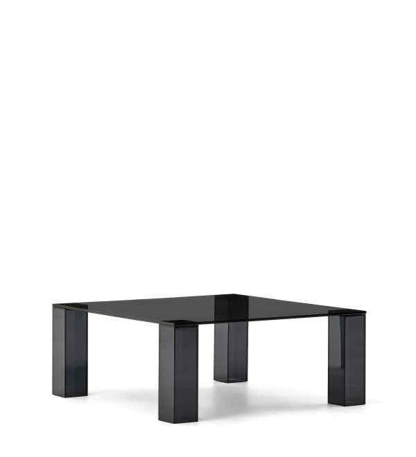 Журнальный столик Adularia из стекла темно-серого цвета 85 x 85