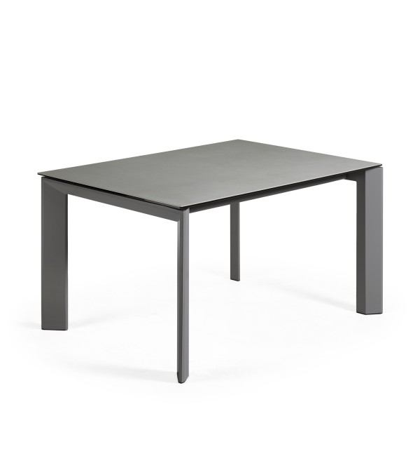 Стол Atta 140 (200) x90 антрацит, серый, керамика