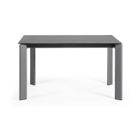 Стол Atta 140 (200) x90 антрацит керамика