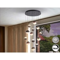 Люстра Orbes 13L черный/медный/латунный