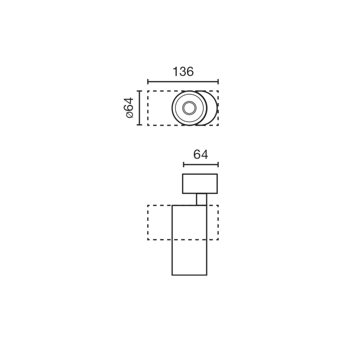 Белый прожектор Fost SURFACE Ø64 14 Вт 17° 2700K CRI97