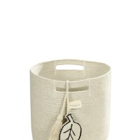 Корзина с листом бежевая 30*30*30
