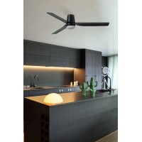 Потолочный вентилятор PUNT TUB M Ш1300MM черный 3 P LED 18W TUYA