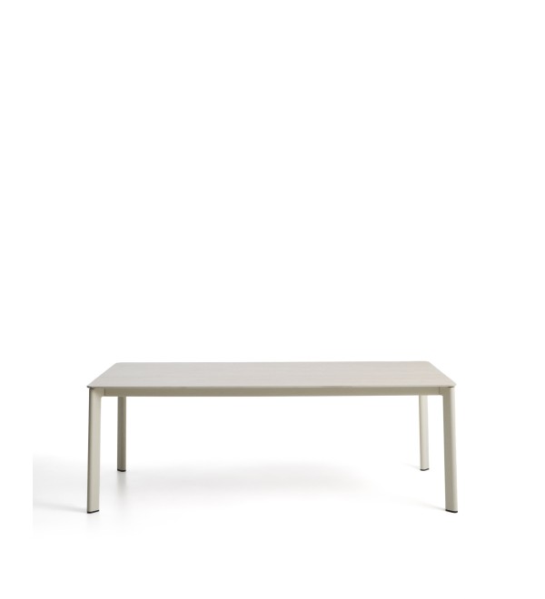 Уличный стол Anafi с бежевой столешницей из спеченного камня, 220 x 100 см