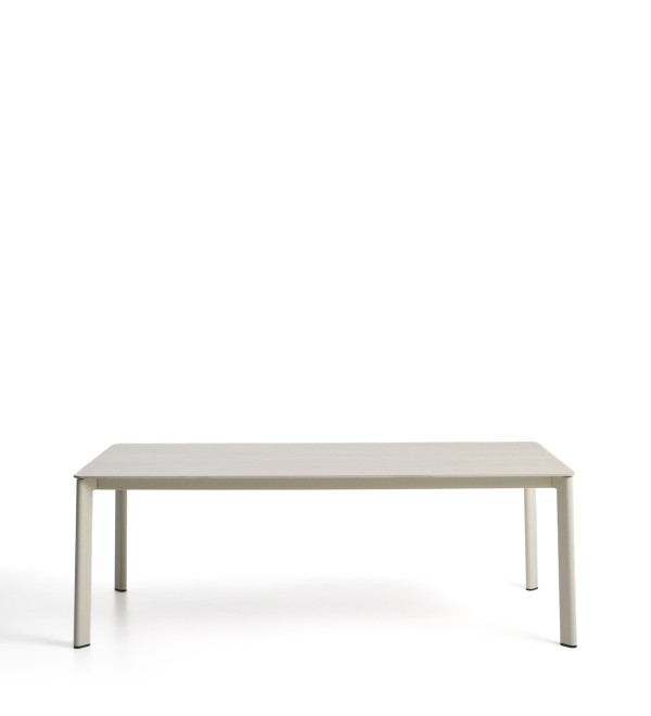 Уличный стол Anafi с бежевой столешницей из спеченного камня, 220 x 100 см