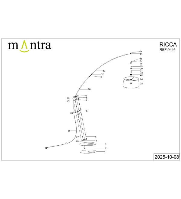 9446+9448 Торшер MANTRA RUTI RICCA