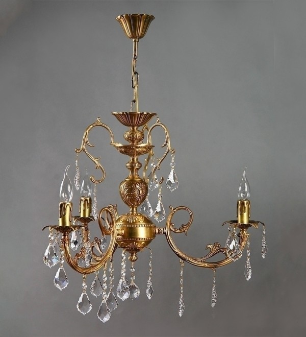 Люстра MANTRA  Alicante Ambiente 3L 8888/3 AB Leaf Crystal