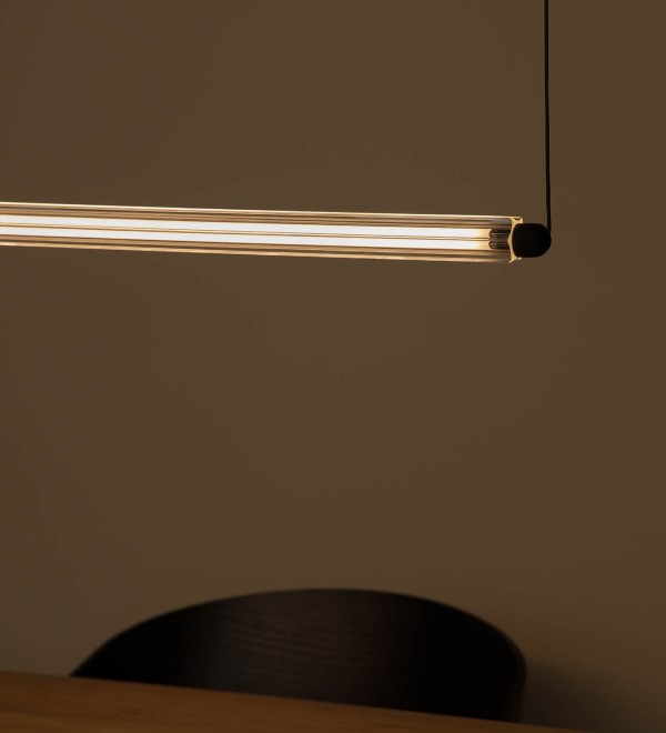 Подвесной светильник LUMINA 1200 1L COLGANTE HORIZ черный LED 24W 2200K