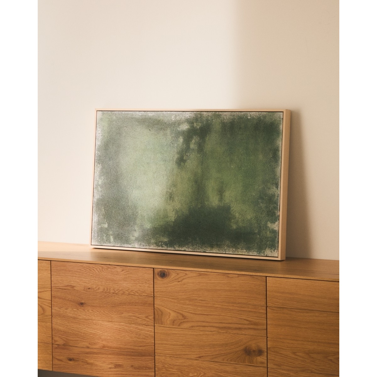 Абстрактная картина Selnar зеленая 60 x 90 см