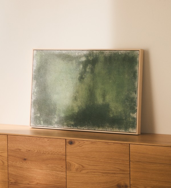 Абстрактная картина Selnar зеленая 60 x 90 см
