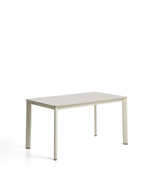Уличный стол Anafi с бежевой столешницей из спеченного камня, 140 x 80 см