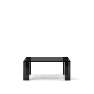 Журнальный столик Adularia из стекла темно-серого цвета 85 x 85