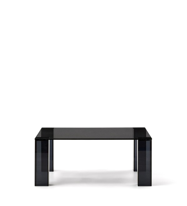 Журнальный столик Adularia из стекла темно-серого цвета 85 x 85