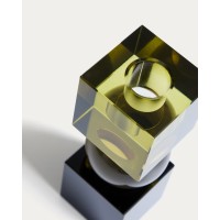 Разноцветный стеклянный подсвечник Jolan, 12 см