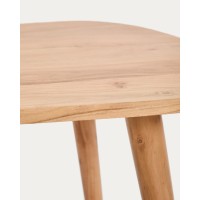 Журнальный столик Duvani из массива акации с выбеленной отделкой Ø110 x 60