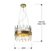 Люстра Grace 10L золотистая