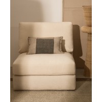 Чехол для подушки Lorin из льна зелёного цвета с бахромой 30 x 50 см