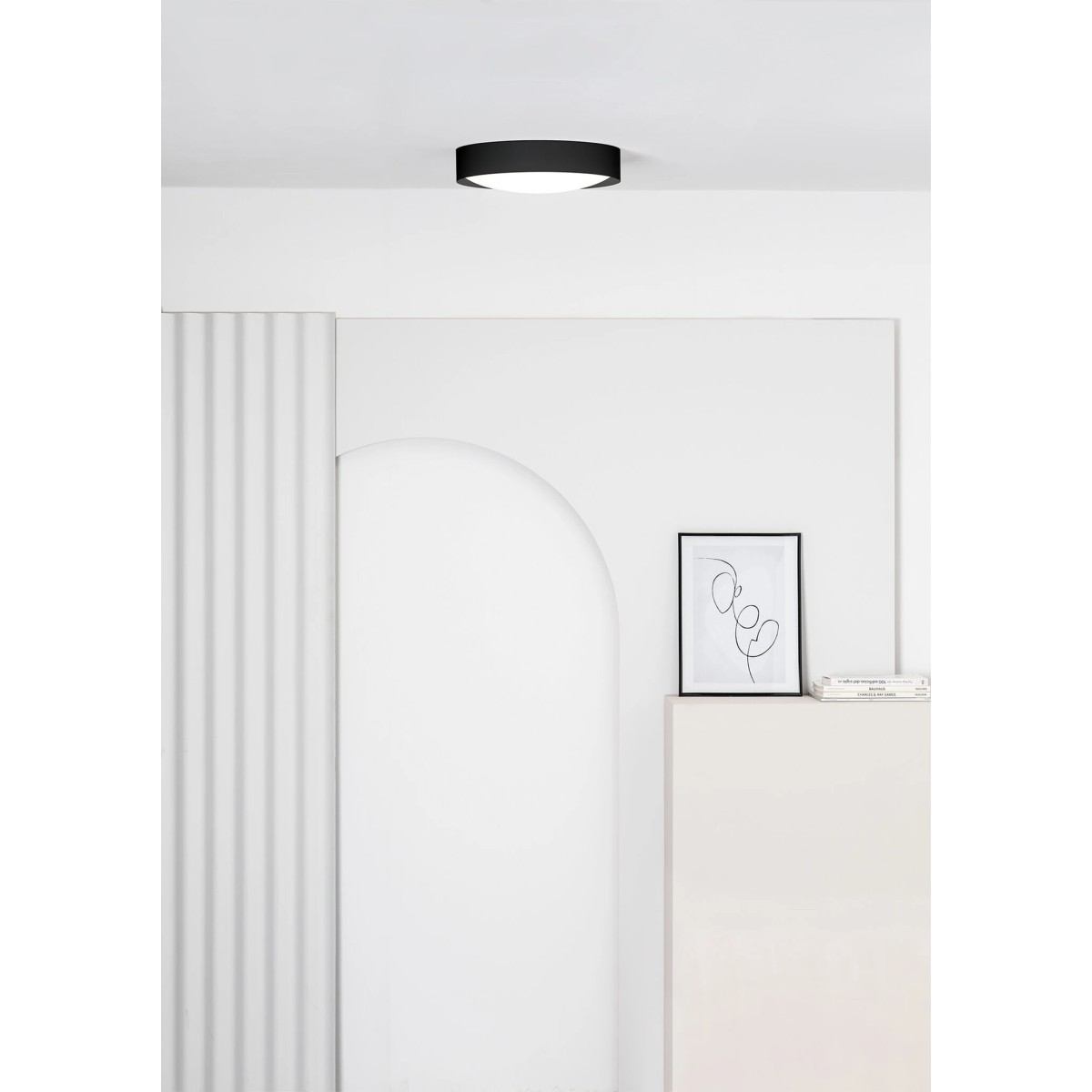 Потолочный светильник Vuk черный LED 40W 2700K