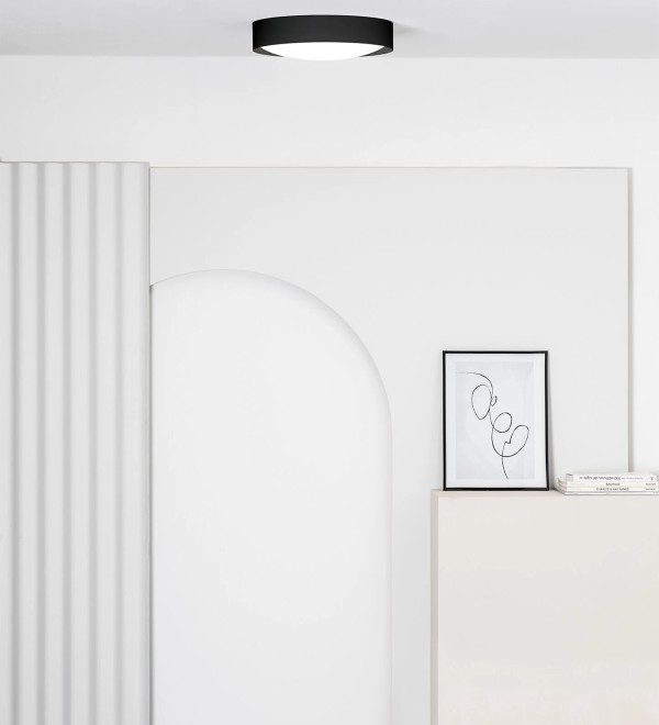 Потолочный светильник Vuk черный LED 40W 2700K