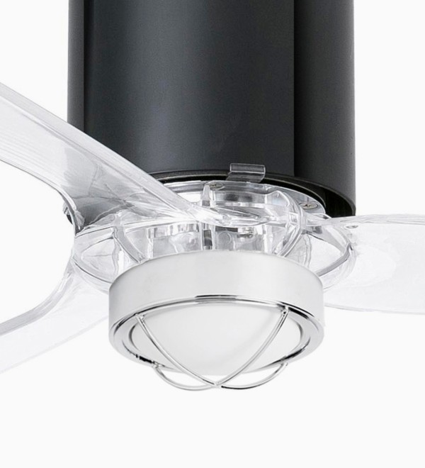 Потолочный вентилятор Mini Tube Fan LED черный/прозрачный 128 см