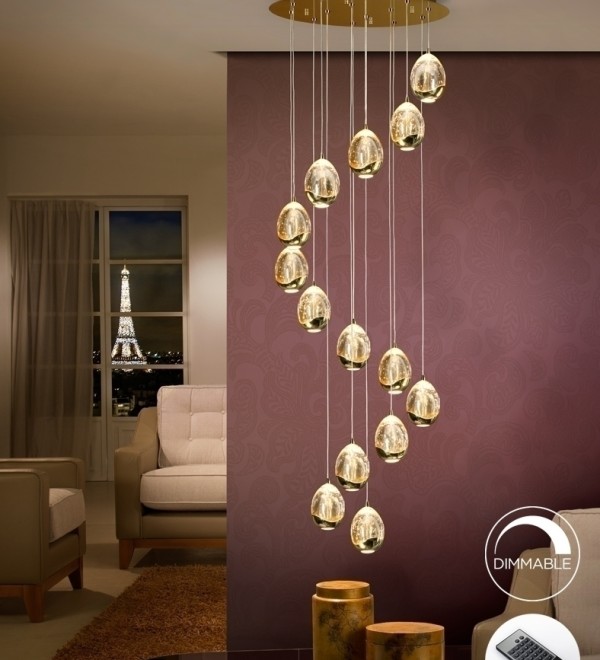 Люстра Rocio LED 14L DIM золотая