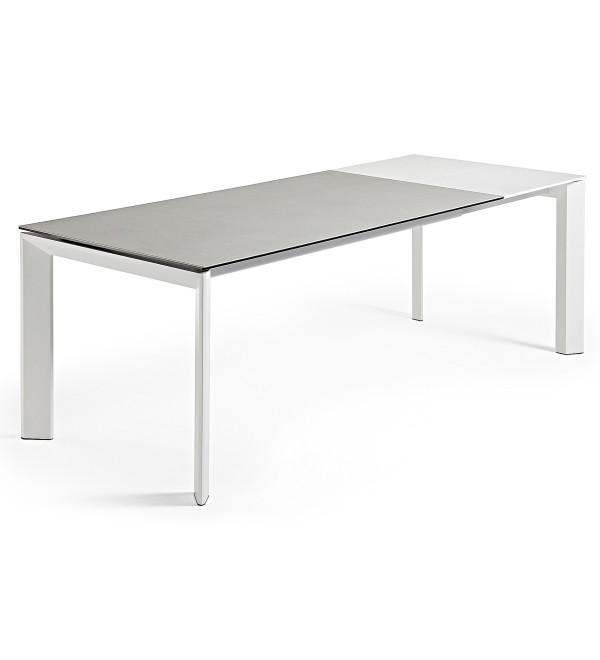 Стол Atta 160 (220) x90 белый керамика