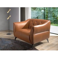 Кресло 5098/KF150-1P с кожаной обивкой капитоне