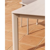 Уличный стол Anafi с бежевой столешницей из спеченного камня, 220 x 100 см