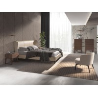 Кресло 5108/A221 из кремовой ткани