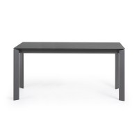 Стол Atta 160 (220) x90 антрацит, темно-серый, стекло