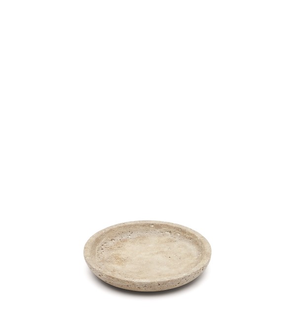 Madlena Маленький бежевый травертиновый поднос