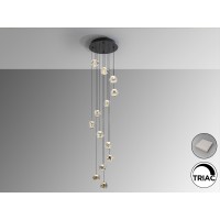 Люстра Zaria 13L черный/золотой/прозрачный D60 DIM