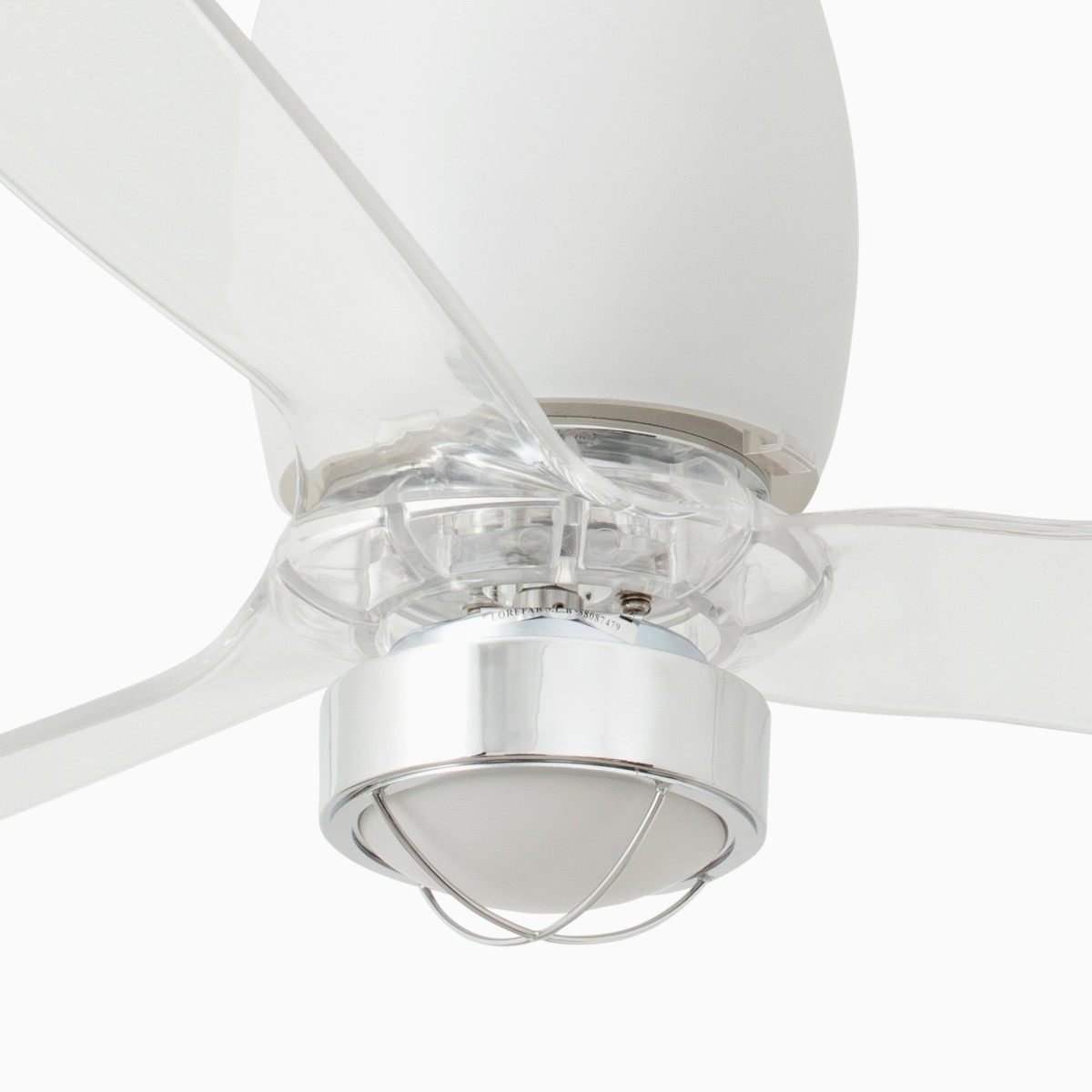 Потолочный вентилятор Eterfan мат. LED белый/прозрачный 128 см