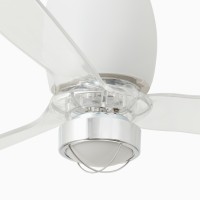 Потолочный вентилятор Eterfan мат. LED белый/прозрачный 128 см