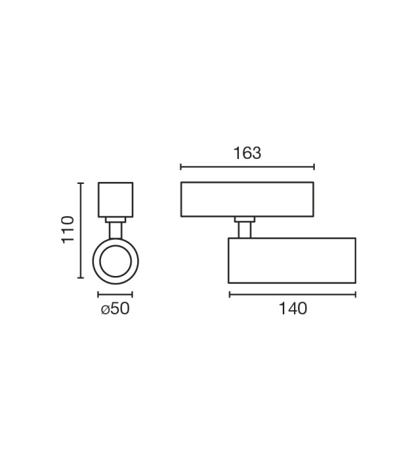 Трековый светильник Neso Hole-10W 2700K 36 градусов белый DALI