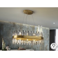 Люстра овальная Grace 20L золотая 