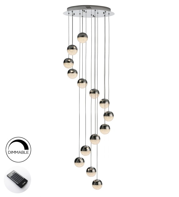 Подвесной светильник Sphere LED 14L Ø51 DIM BLUETOOTH хром