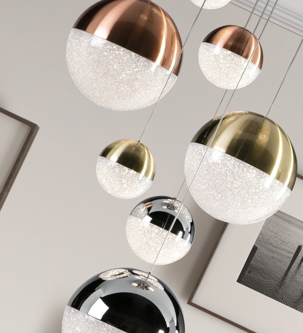Подвесной светильник Sphere 9L LED Ø50 DIM разноцветный