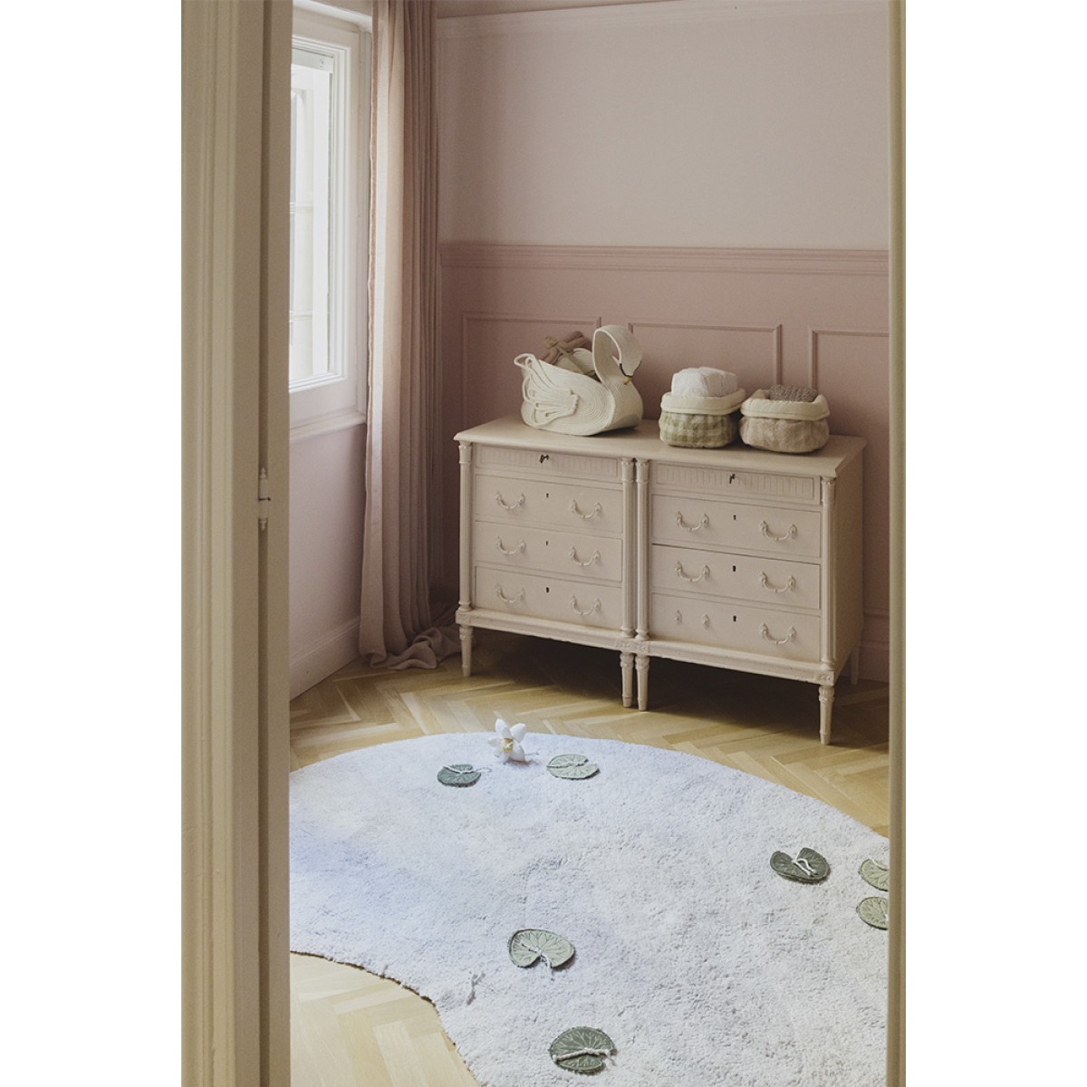 Корзина стеганная Розовая 30*20*20