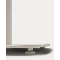Высокий садовый столик Dina белый на белом металлическом основании 60 x 60 x 96 см
