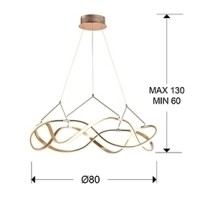 Подвесной светильник Molly 80Ø розовое золото DIM
