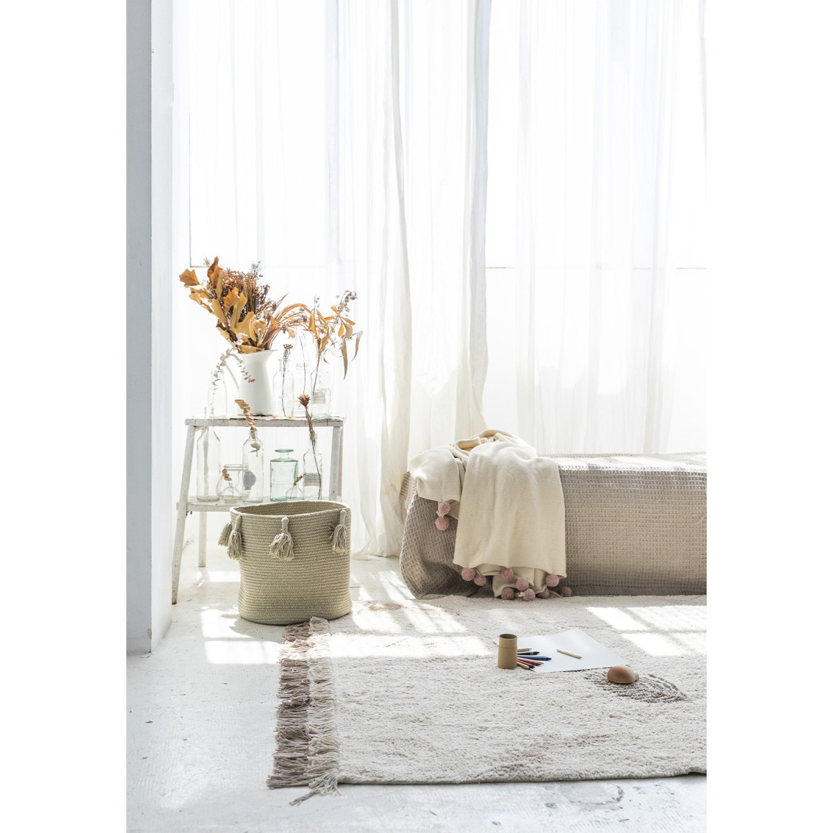 Корзина Древесный оливковая 30*30